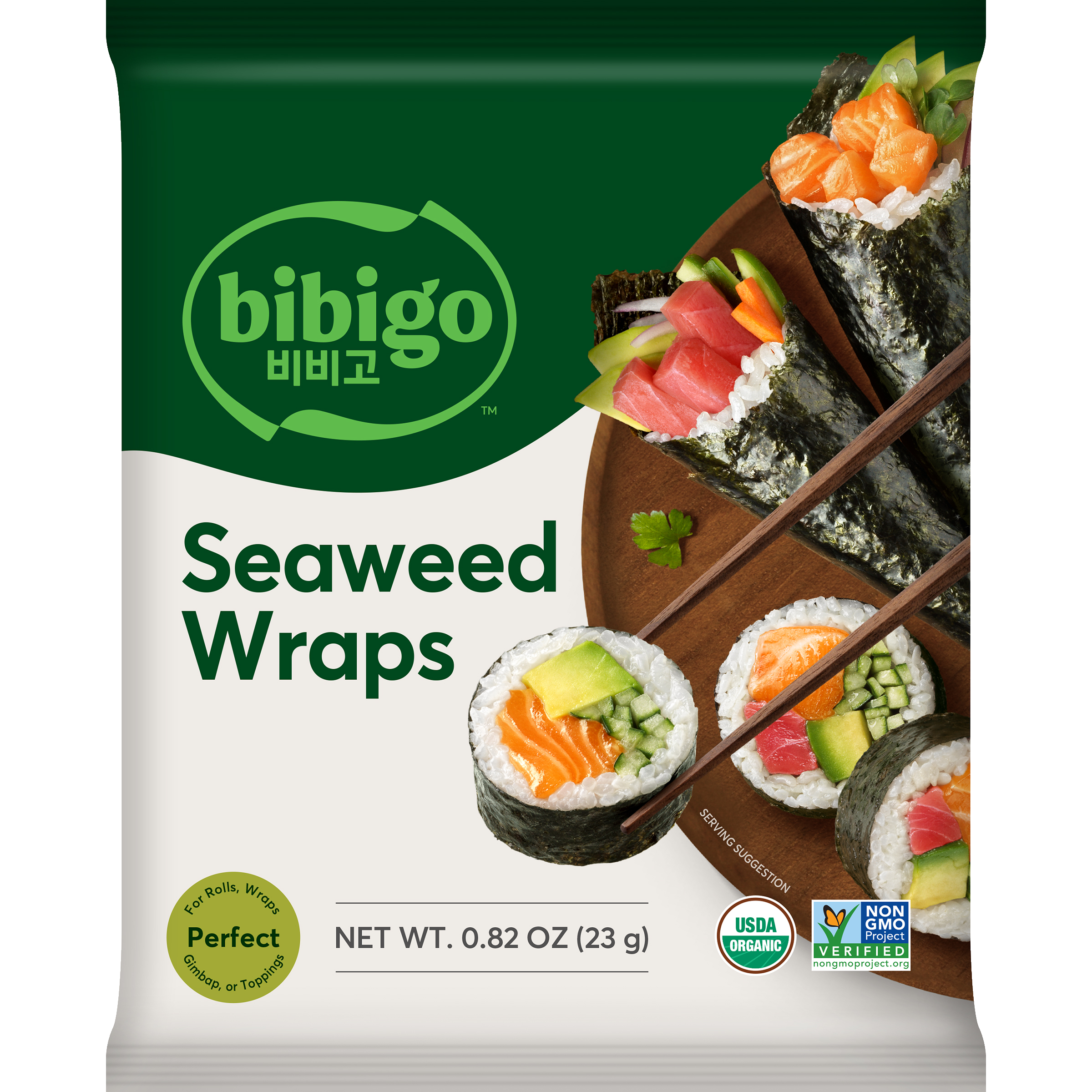 BIBIGO SEAWEED WRAPS ORAGNIC