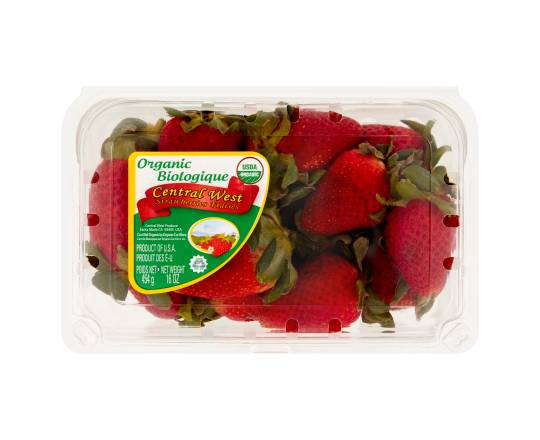 ORGANIC STRAWBERRY CENTRAL WEST 16 OZ