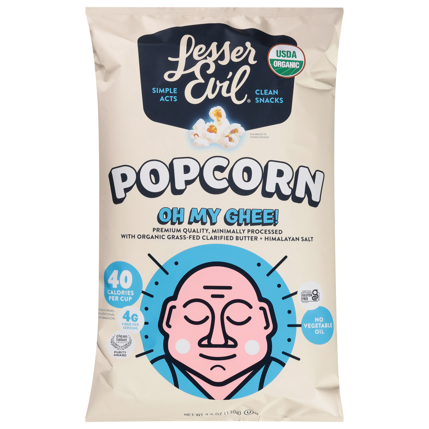 LESSER EVIL POPCORN OH MY GHEE