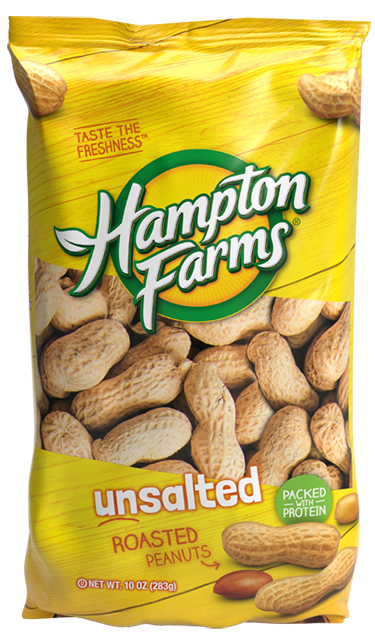 HAMPTON FARMS UNSALTED ROASTED PEANUTS