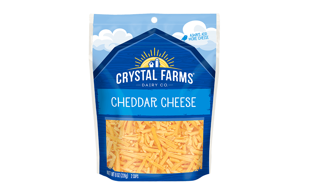 CRYSTAL FARMS CHEDDAR CHEESE 8 OZ