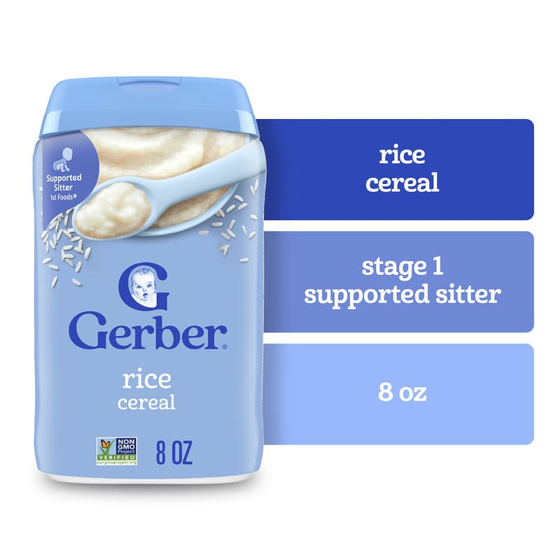 GERBER CEREAL RICE 8 OZ