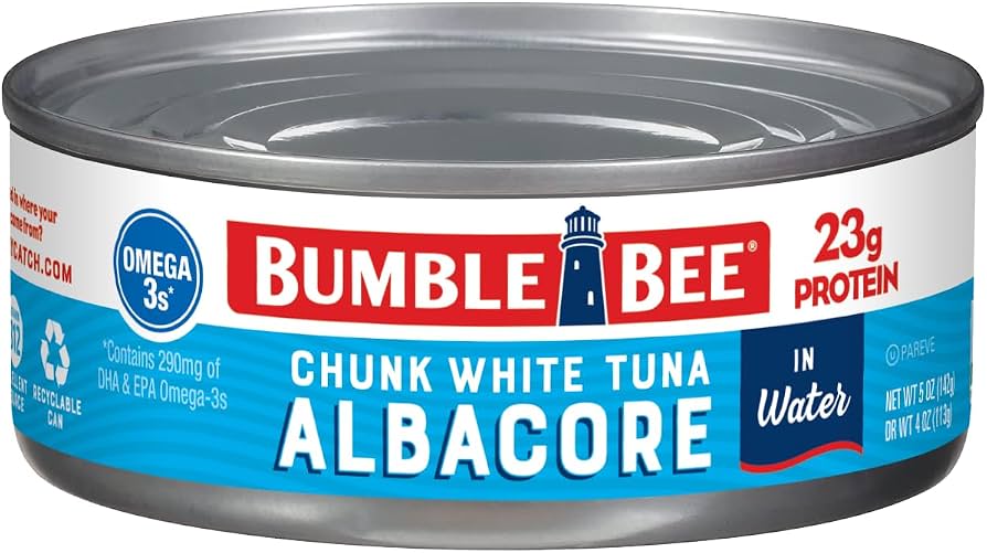 BUMBLE BEE CHUNK WHITE TUNA ALBACORE IN WATER 5 OZ