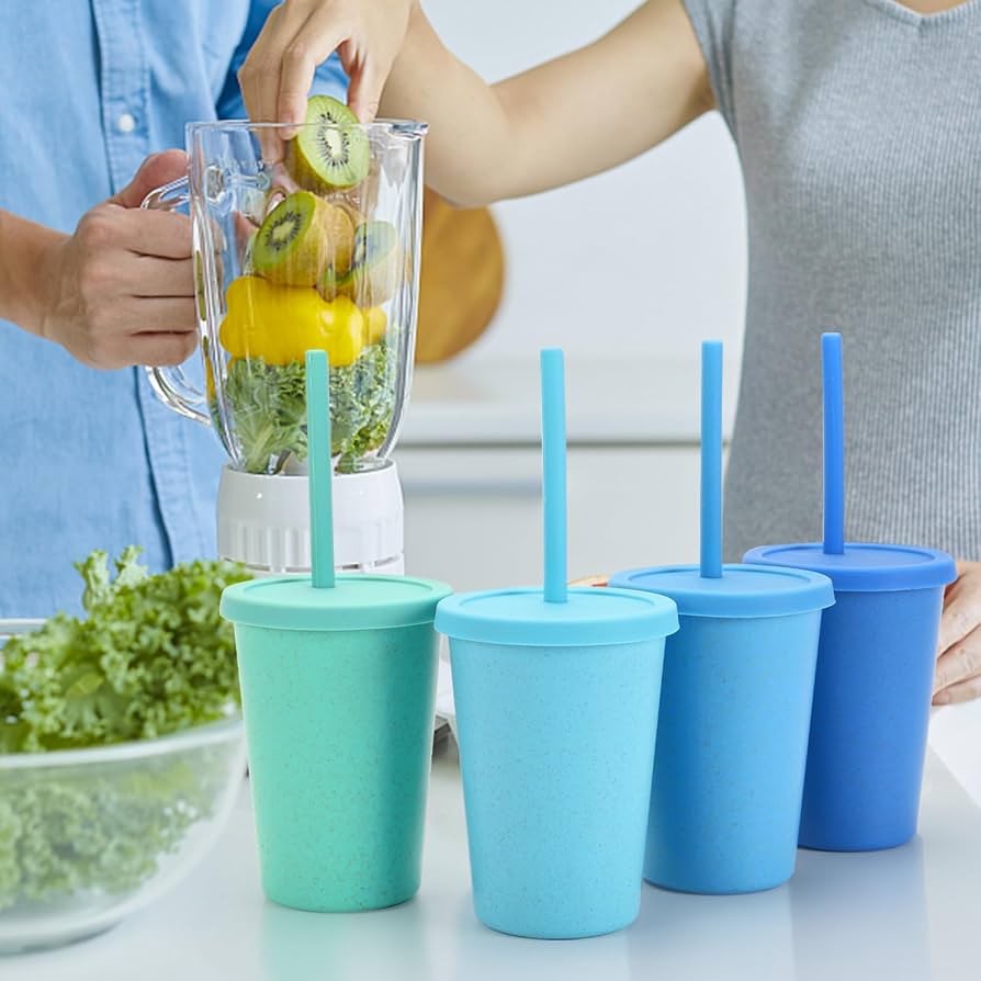 FAMILY MAID CUPS WIT STRAW 4C