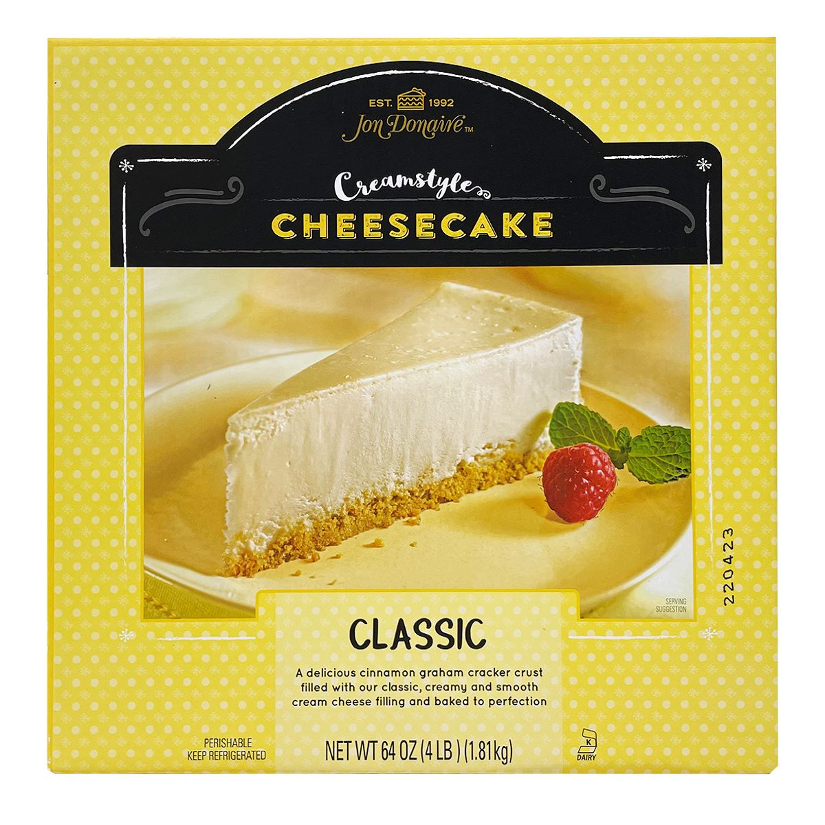 JON DONAIR CREAMSTYLY CHEESECAKE