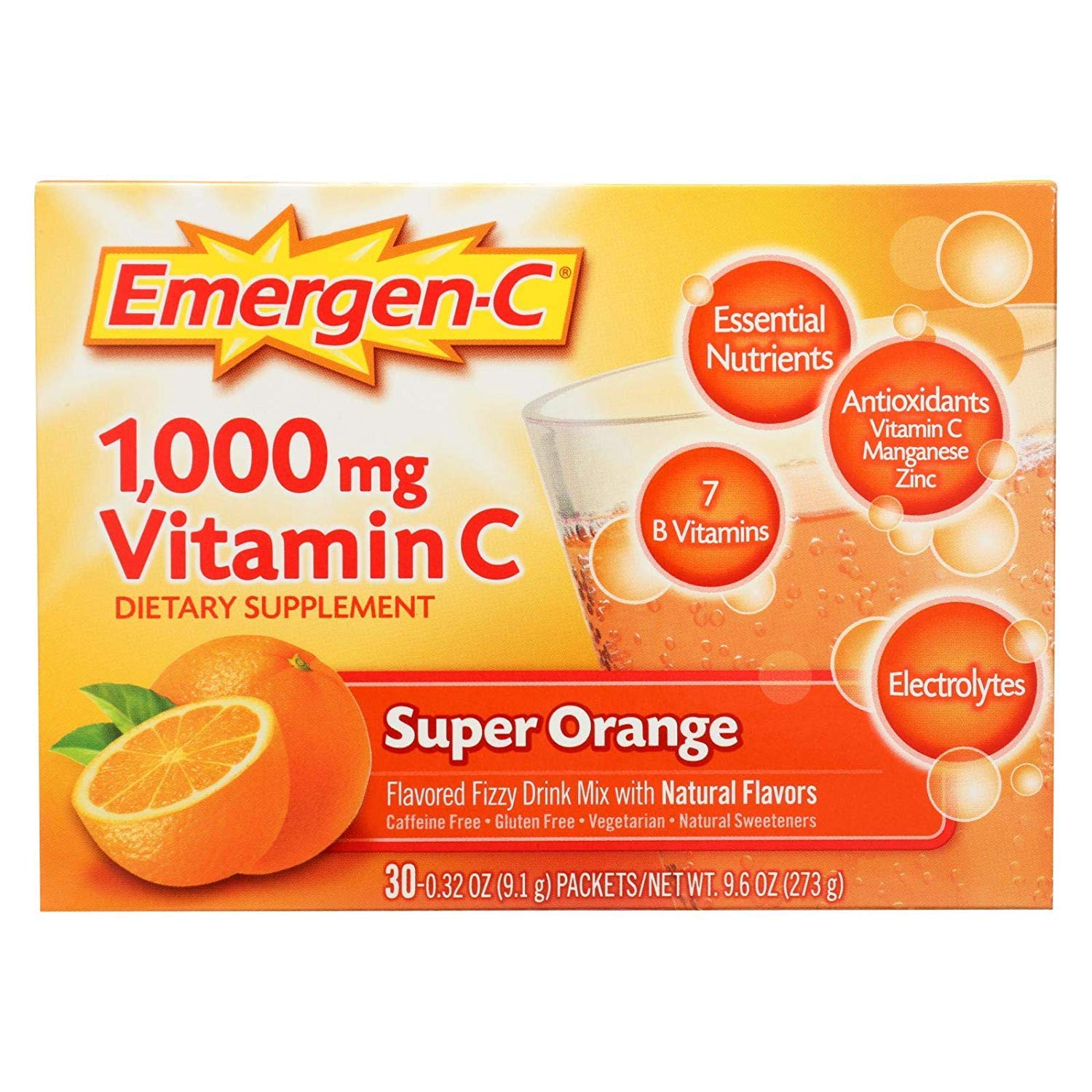 EMERGEN C SUPER ORANGE 0.32OZ