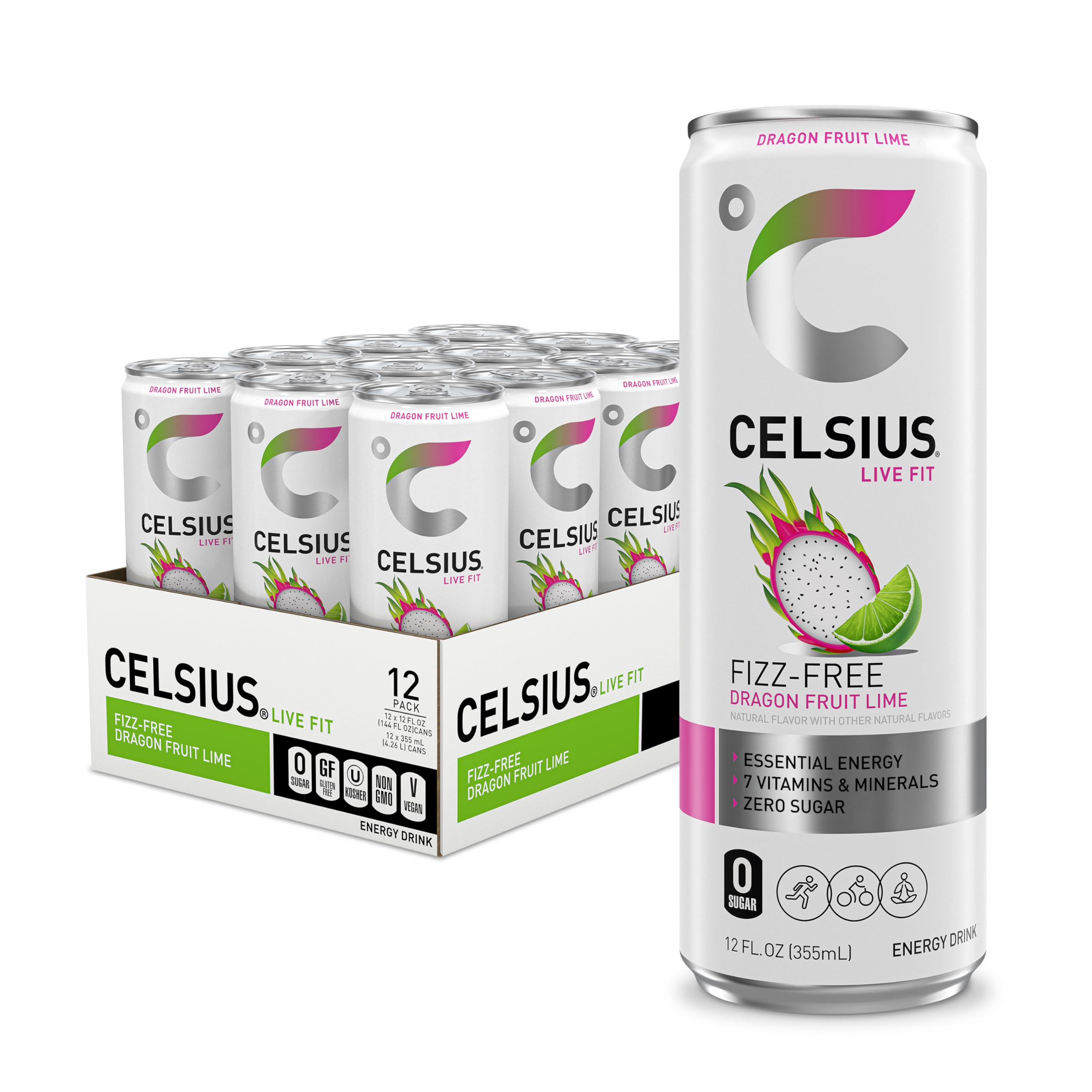 CELSIUS DRAGON FRUIT LIME 12 OZ