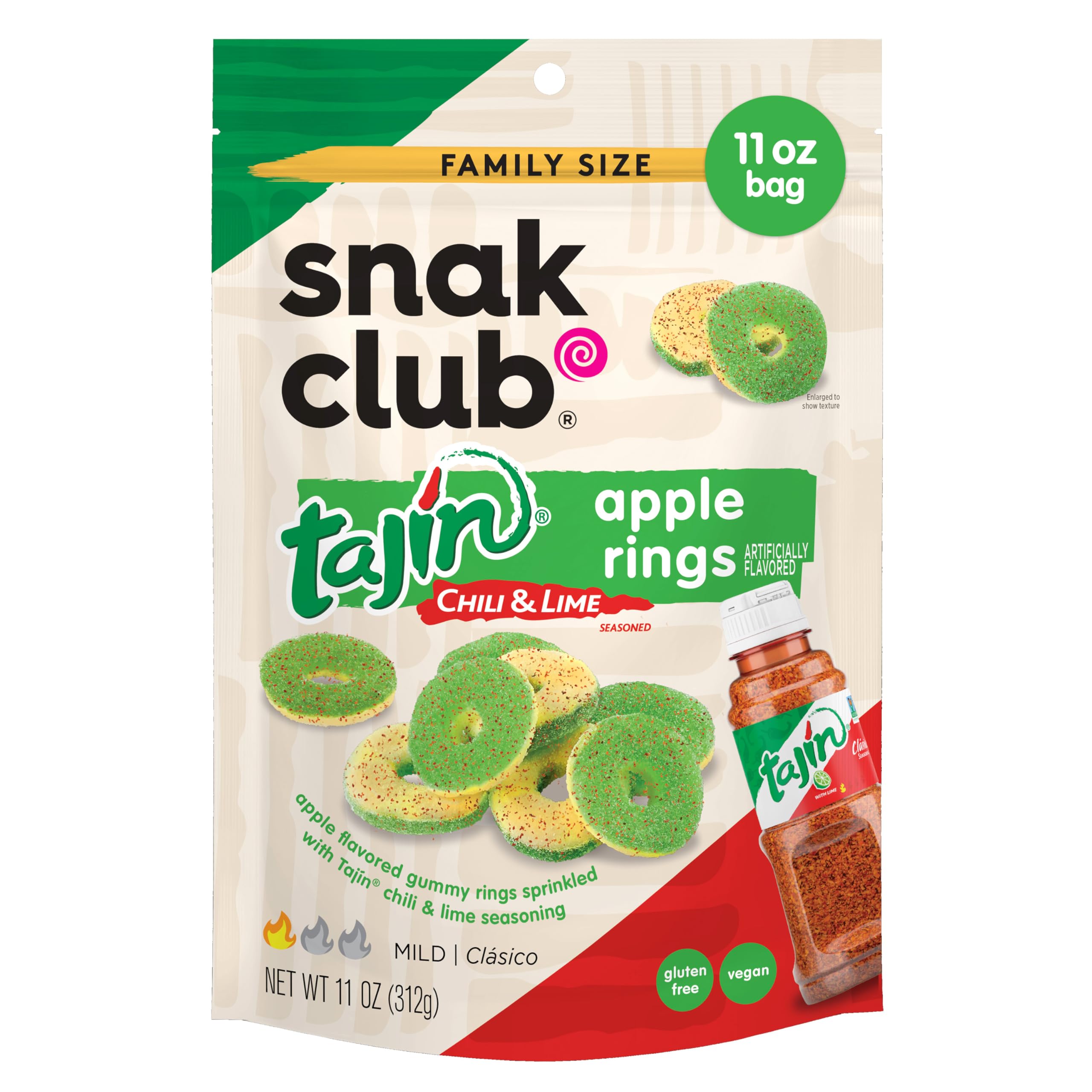 SNAK CLUB TAJIN APPLE RINGS 5OZ
