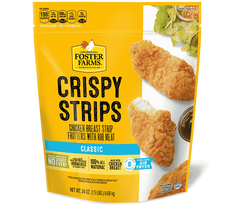 FOSTER FARMS CRISPY CHICKEN STRIPS 24OZ