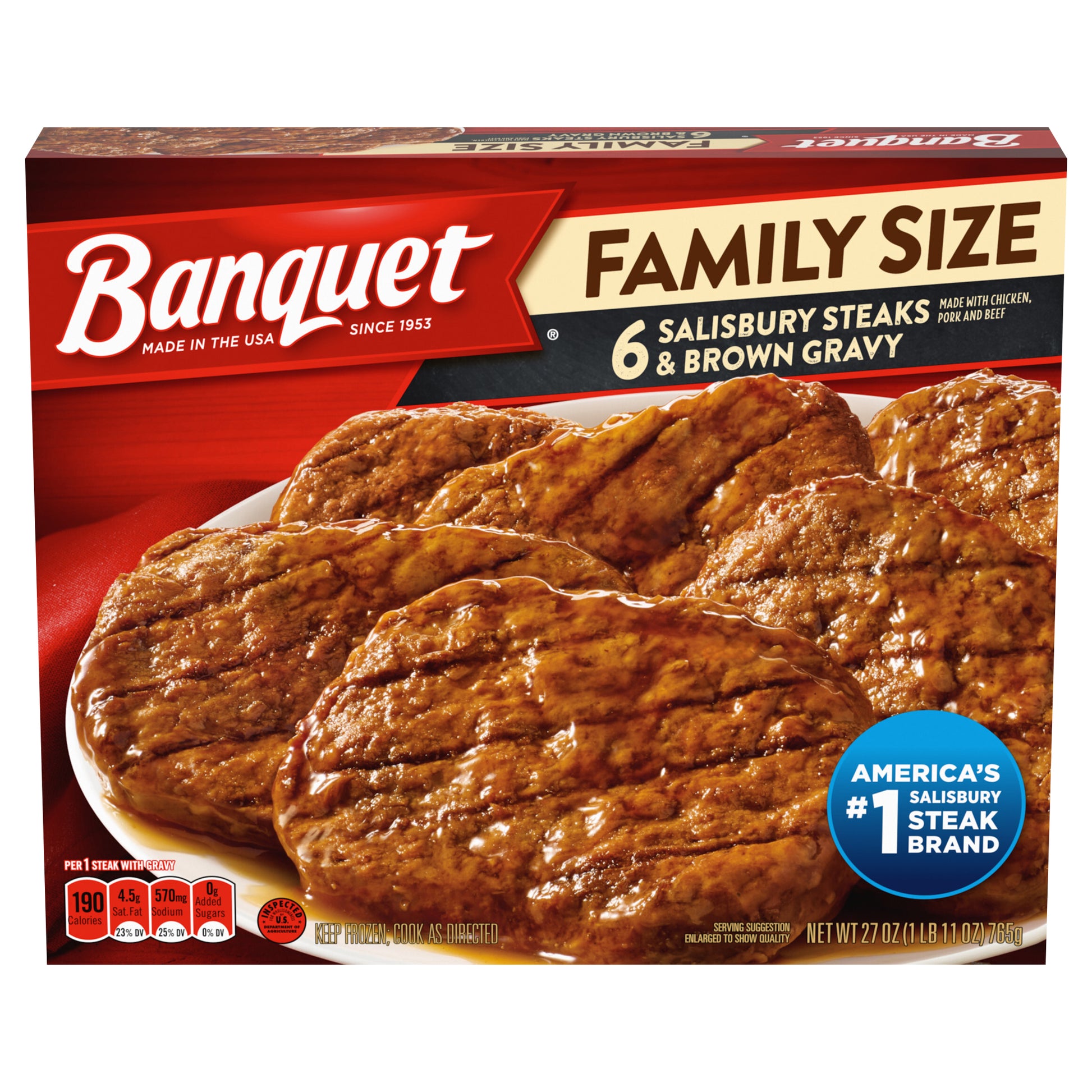 BANQUET SALISBURY STEAKS & BROWN GRAVY