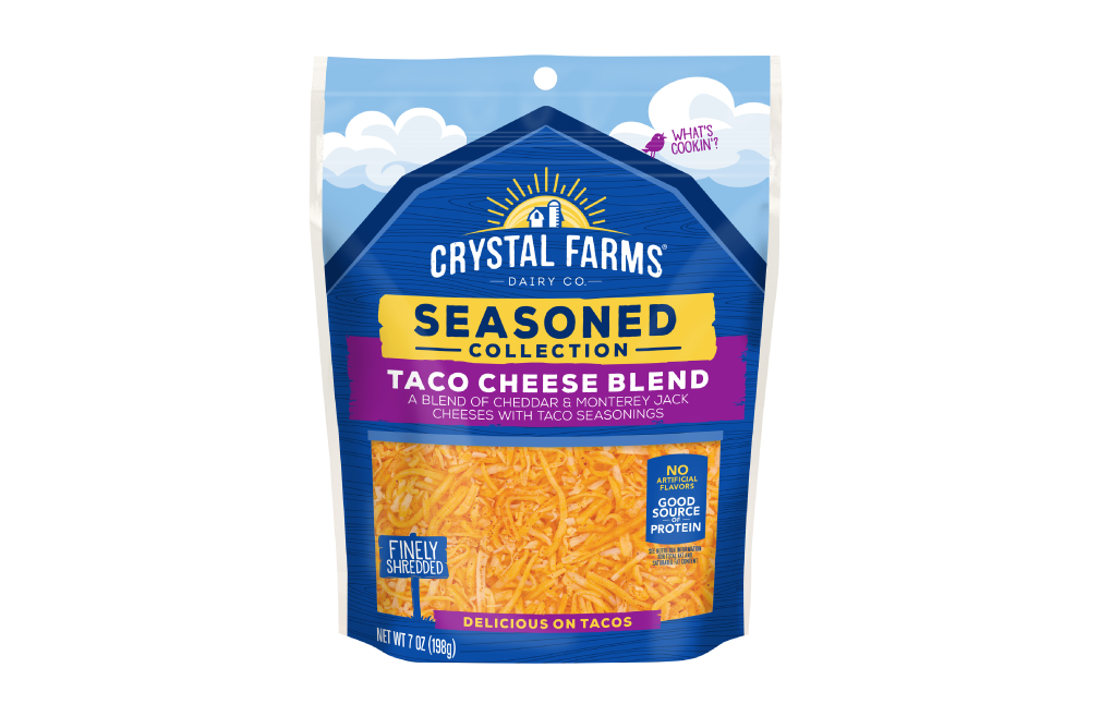 CRYSTAL FARMS TACO CHEESE BLEND