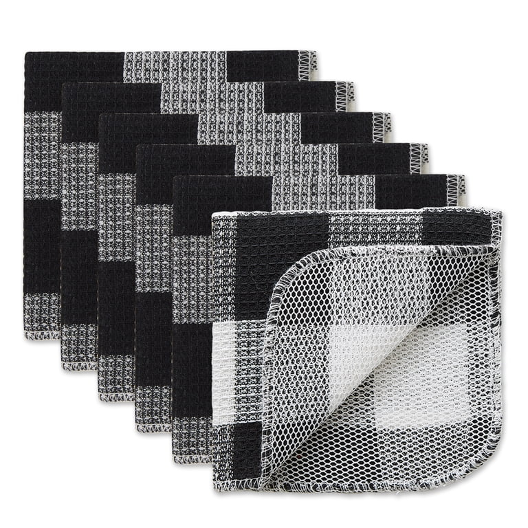 BLACK SCRUBBER DISHCLOTH 6C