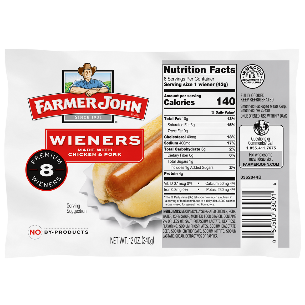 FARMER JOHN WEINERS SAUCE 12 OZ