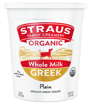 STRAUS ORGANIC WHOLE MILK GREEK YOGURT PLAIN 32 OZ