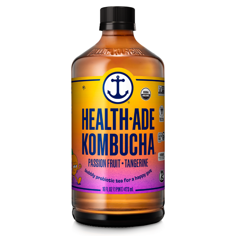 HEALT ADE KOMBUCHA PASSION FRUIT TANGERINE 16OZ.