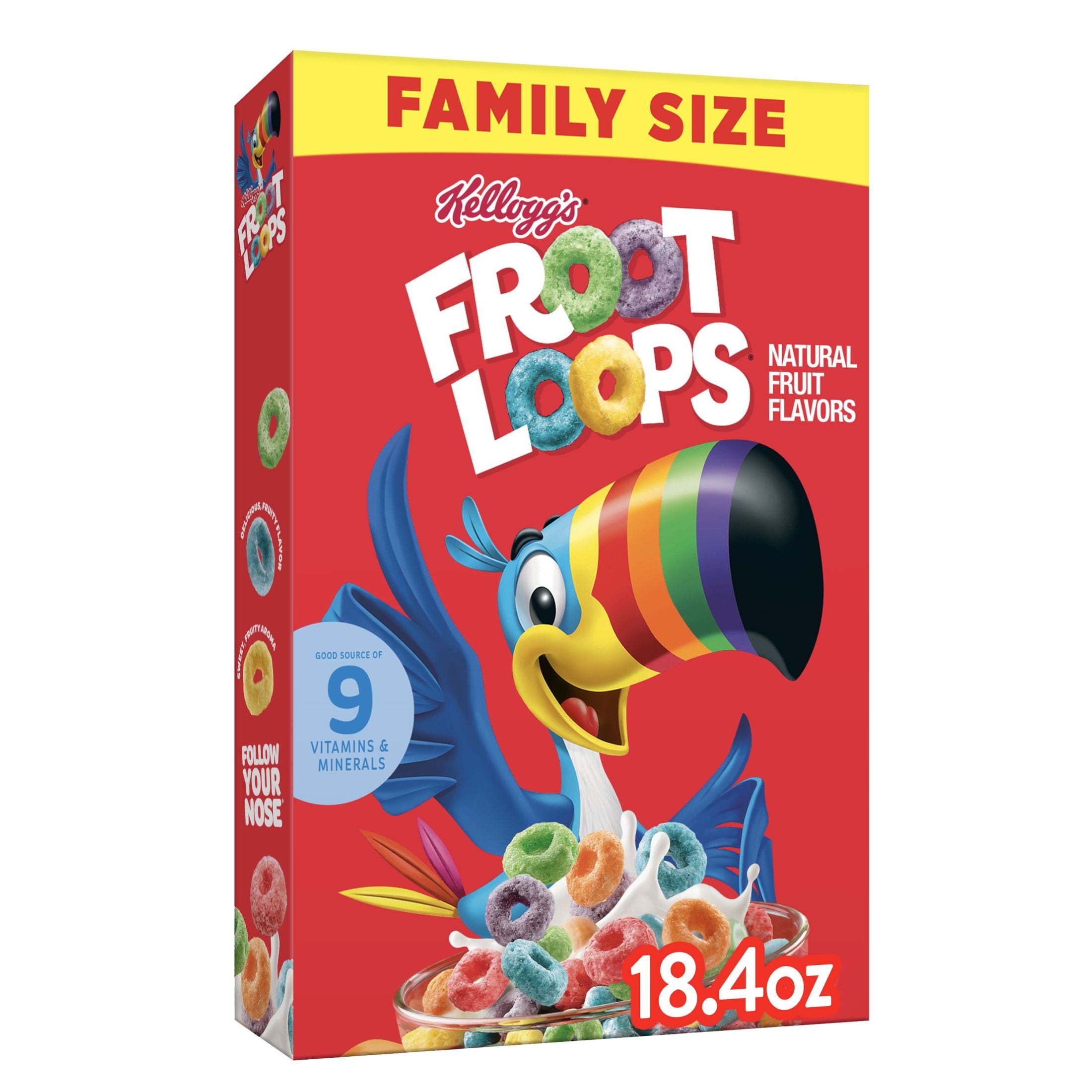 KELLOGGS FROOT LOOP CEREAL FAMILY SIZE