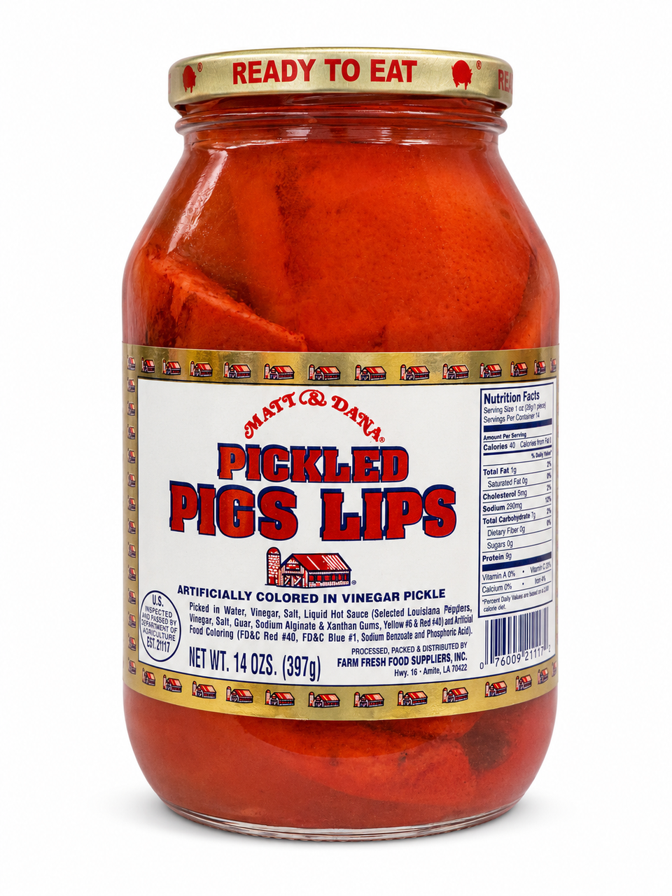 FARM FRESH FOOD PICKLED PIG LIPS 14OZ