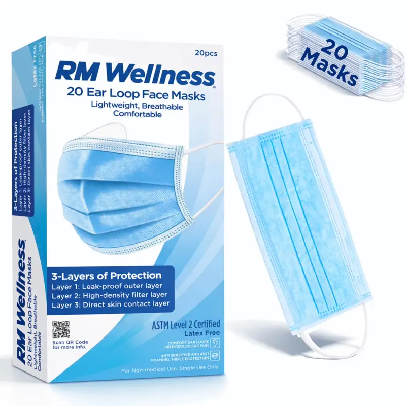 RM WELLNESS DISPOSABLE MASK 20C