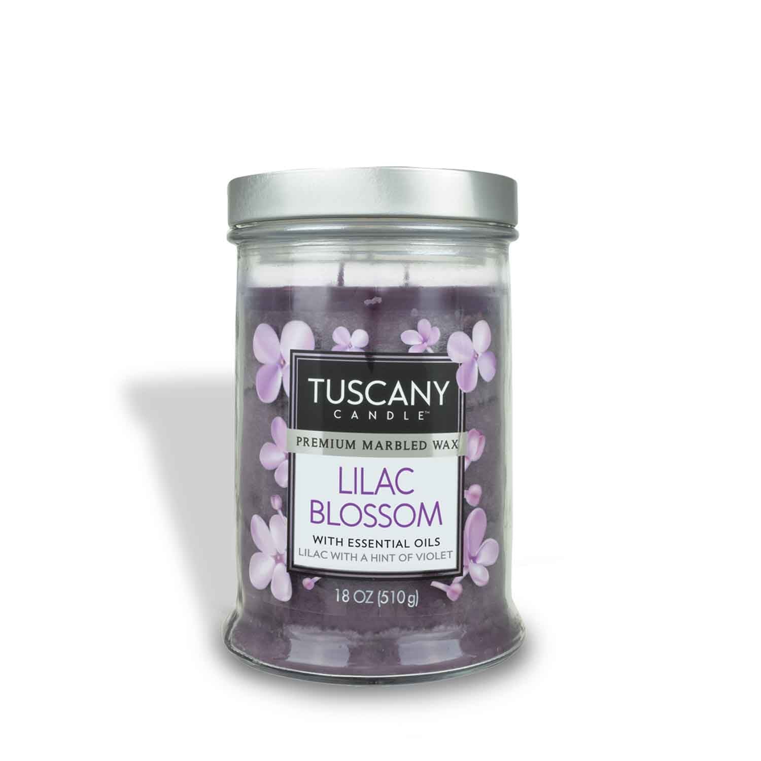 TUSCANY JAR CANDLE LILAC WITH A HINT OF VIOLENT