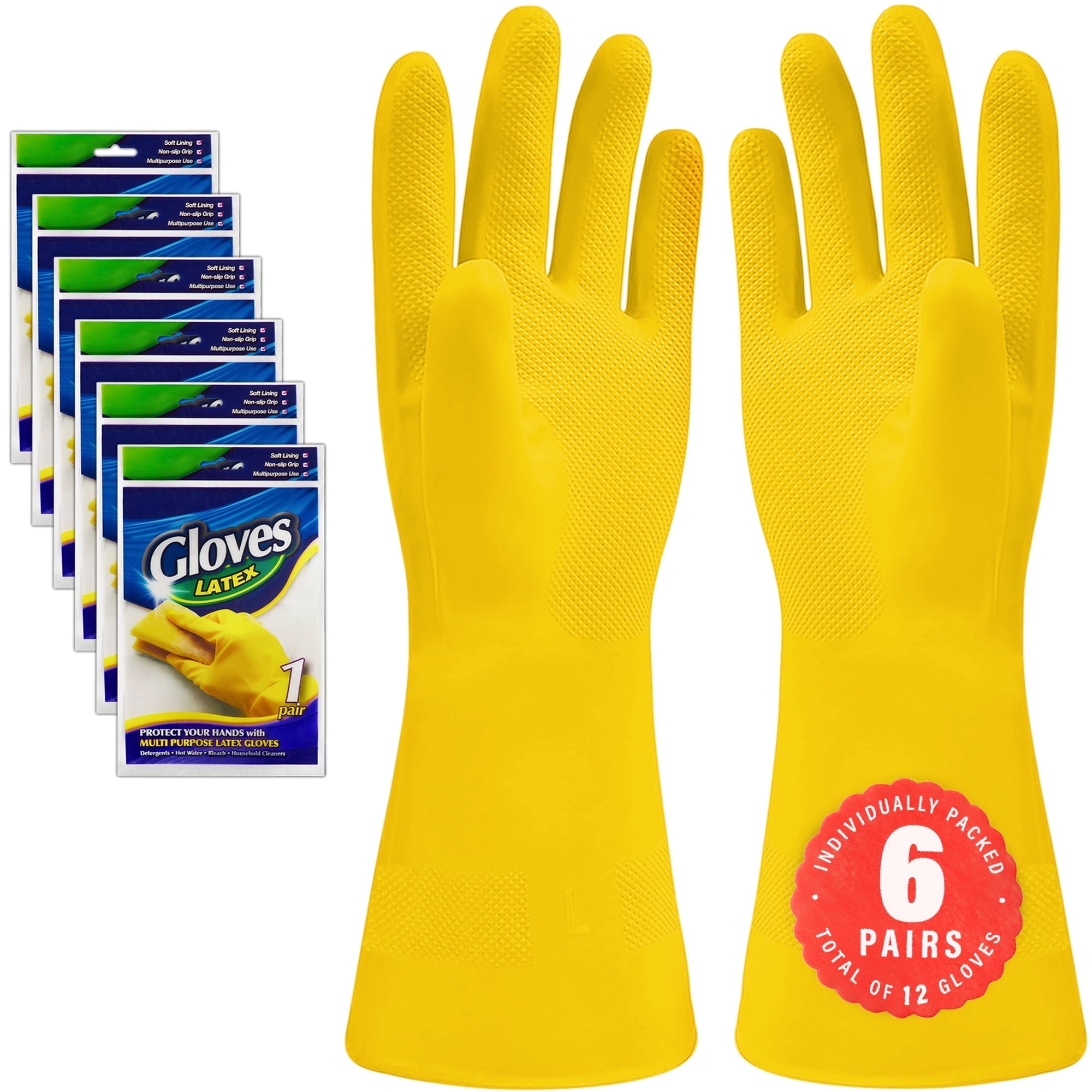 HOUSEHOLD YELLOW GLOVES 1 C