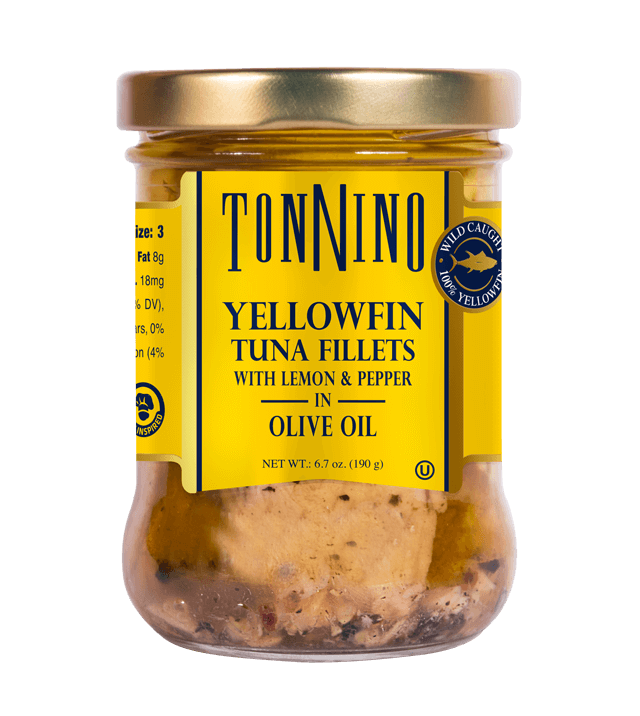 TUNNINO YELLOWFIN TUNA WITH LEMON PEPPER OLIVE OIL