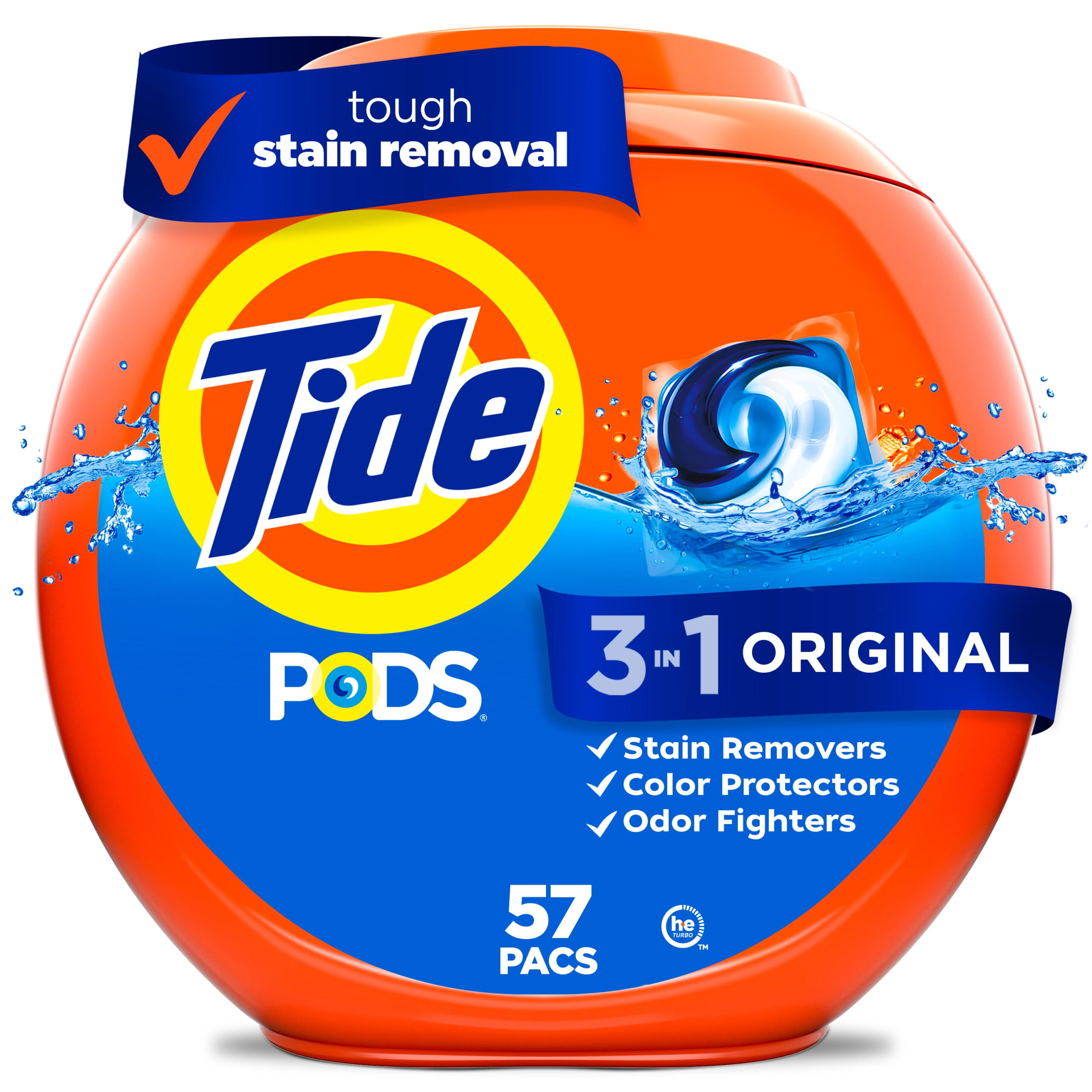 TIDE LAUNDRY DETERGENT PODS 57PC