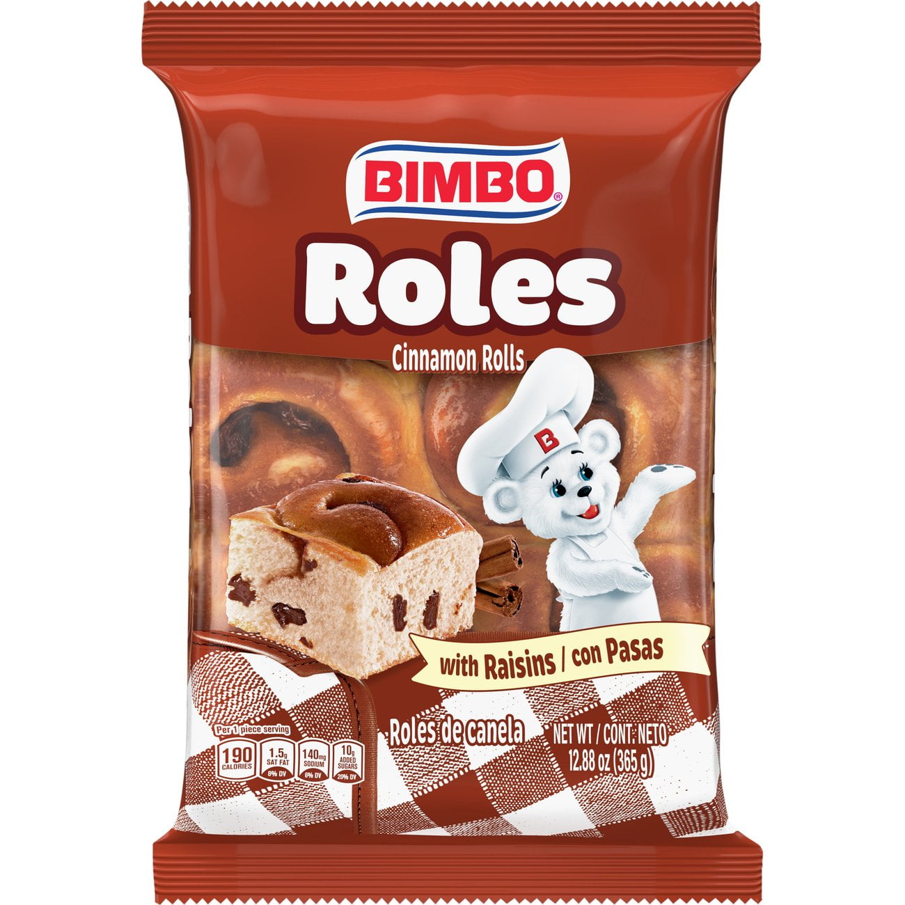 BIMBO CINNAMON ROLLS WITH RAISINS 12.88