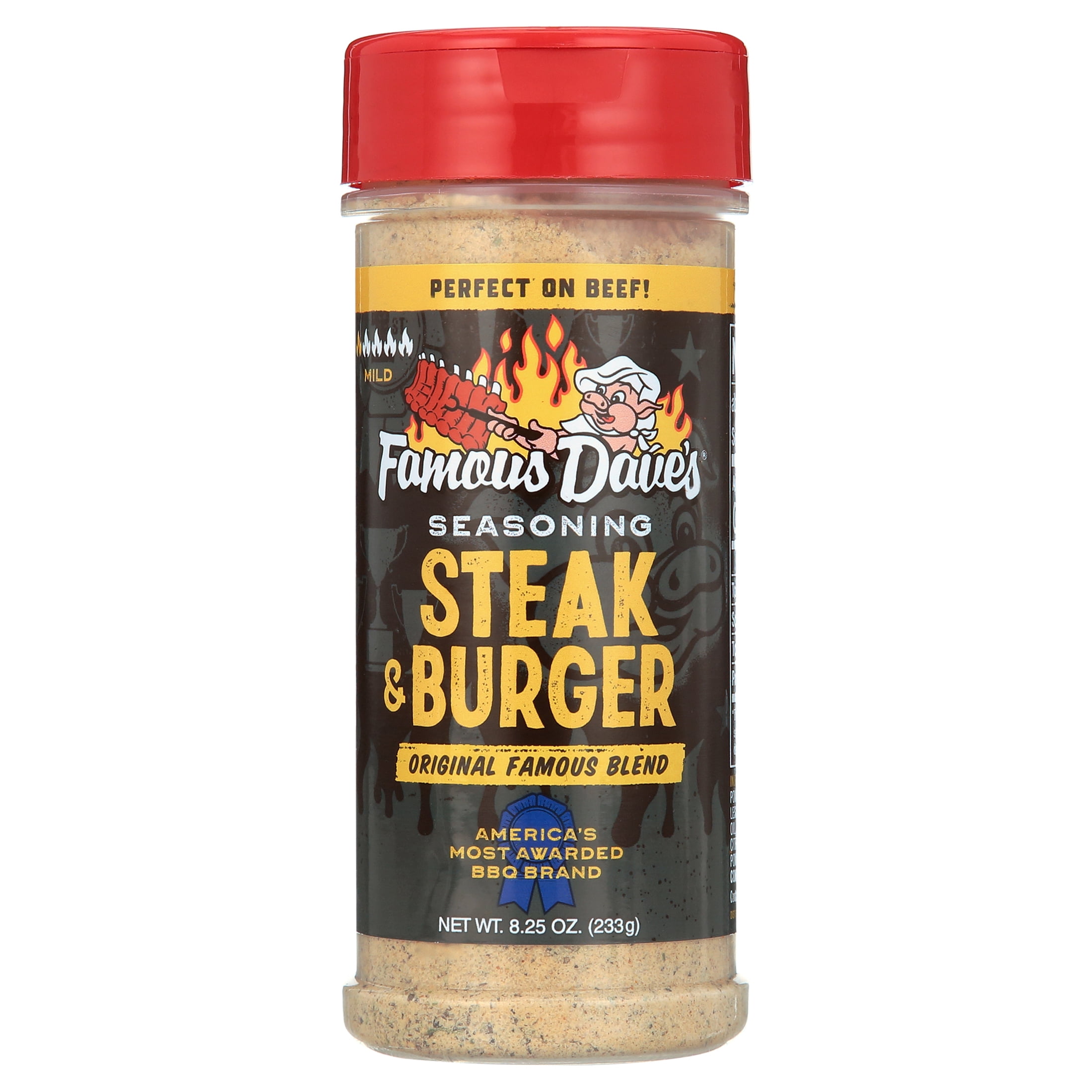 FAMOUS DAVES STEAK & BURGER SEASONING 8.25OZ
