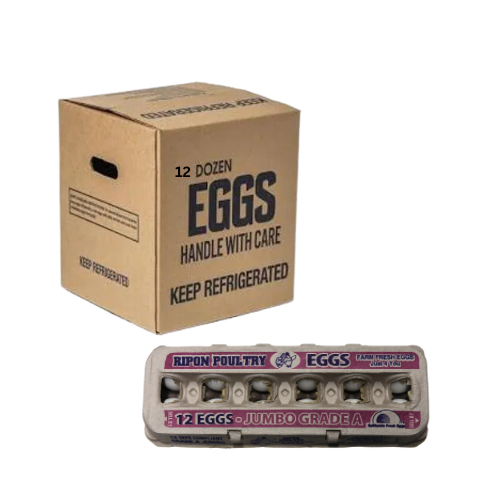 RIPON POULTRY EGGS JUMBO WHITE 12P