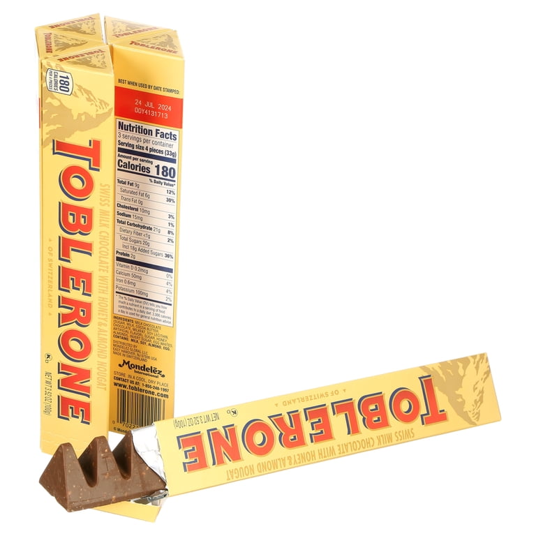 TOBLERONE SWISS MILK CHOCOLATE 3.52OZ