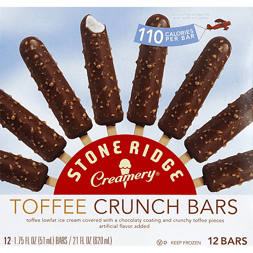 STONE RIDGE TOFFEE CRUNCH BARS 12C