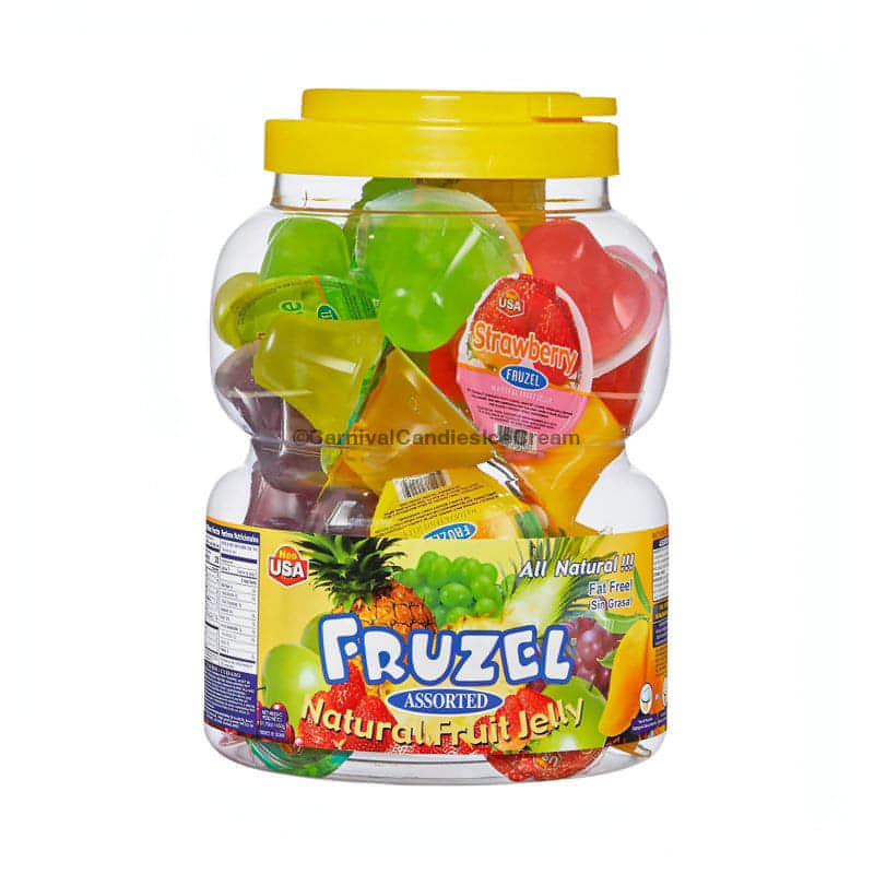 FRUZEL ASSORTED FRUIT JELLY JAR 36 PC