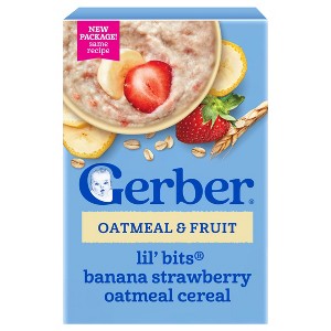 GERBER OATMEAL & FRUIT BANANA STRAWBERRY CEREAL 8