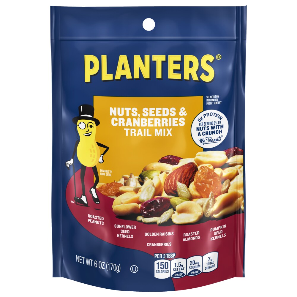 PLANTERS TRAIL MIX NUTS SEED & CRANBERRIES 6 OZ