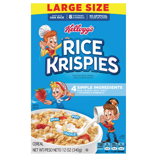 KELLOGGS RICE KRISPIES LARGE SIZE 12OZ.