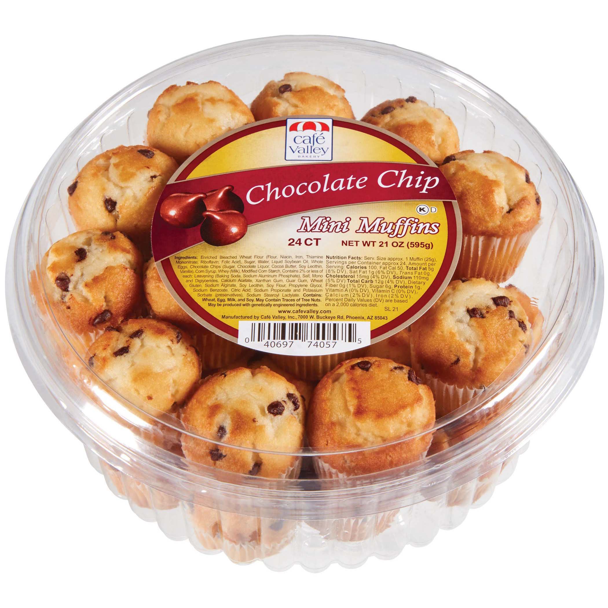 CAFE VALLEY CHOCOLATE CHIP MINI MUFFINS