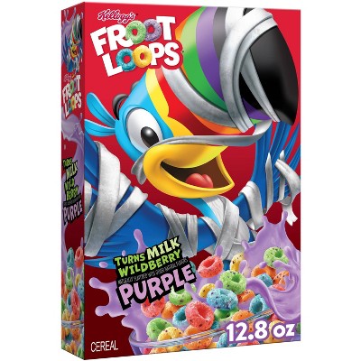 KELLOGS FROOTS LOOPS TURNS MILK WILD BERRY PURPLE