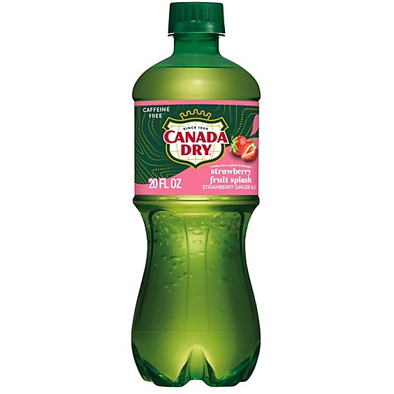 CANADA DRY STRAWBERRY FRUIT SPLASH 20OZ