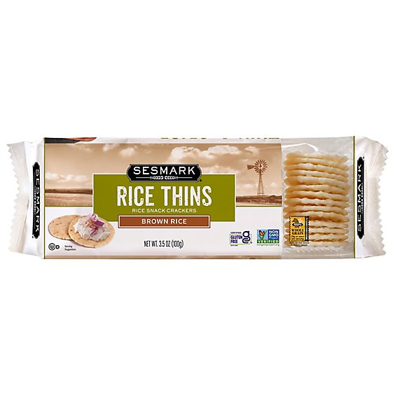 SESMARK RICE THINS BROWN