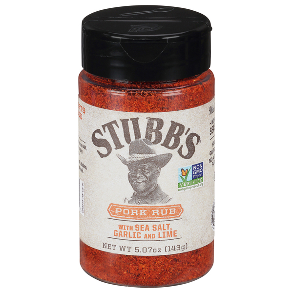 STUBBS PORK RUB SEA SALT GARLIC LIME 5OZ