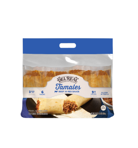 DEL REAL FOODS BEEF TAMALES 6C