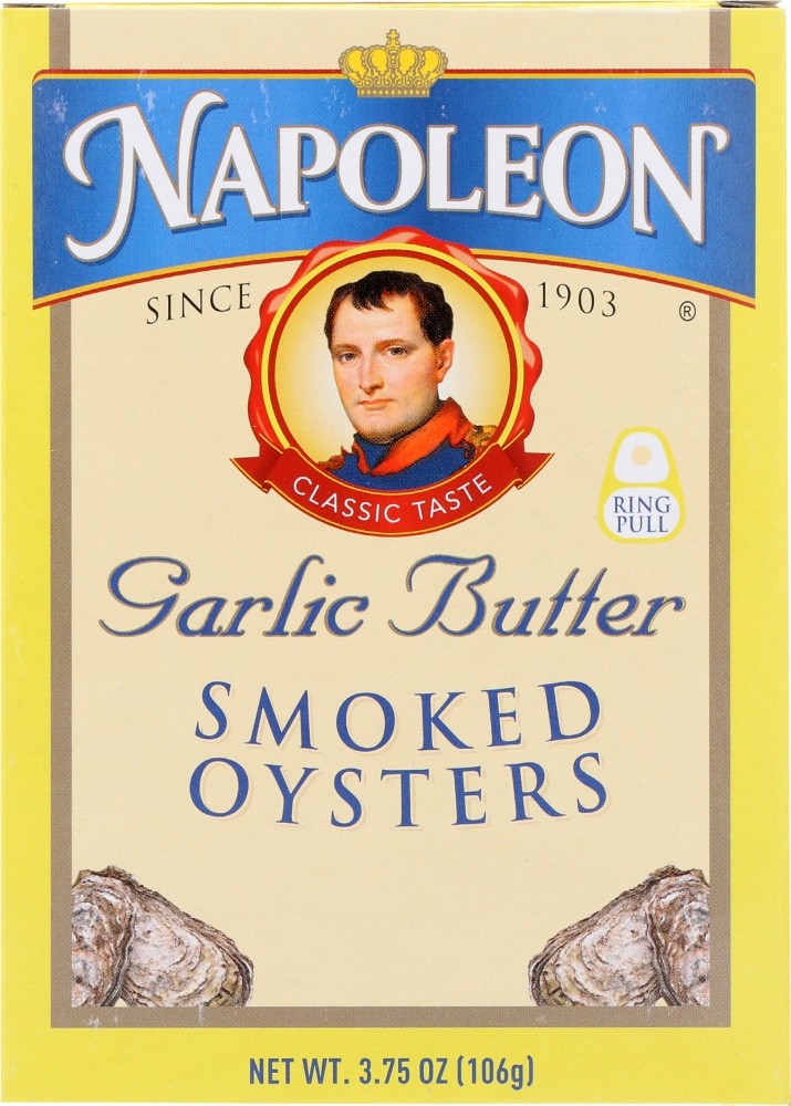 NAPOLEON GARLIC BUTTER SMOKED OYSTERS 3.75 OZ