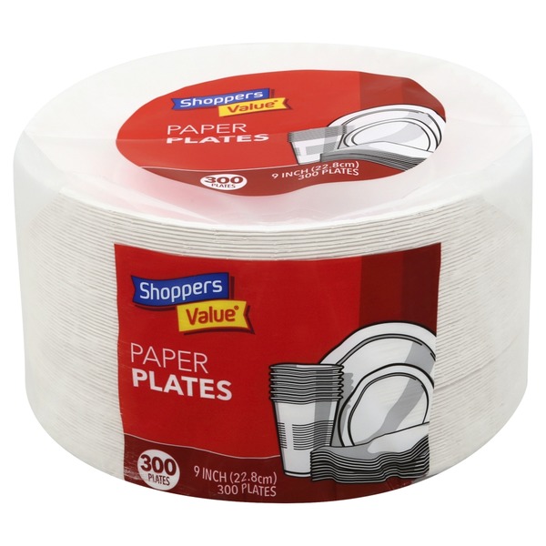 SHOPPERS VALUE PAPER PLATES 300C