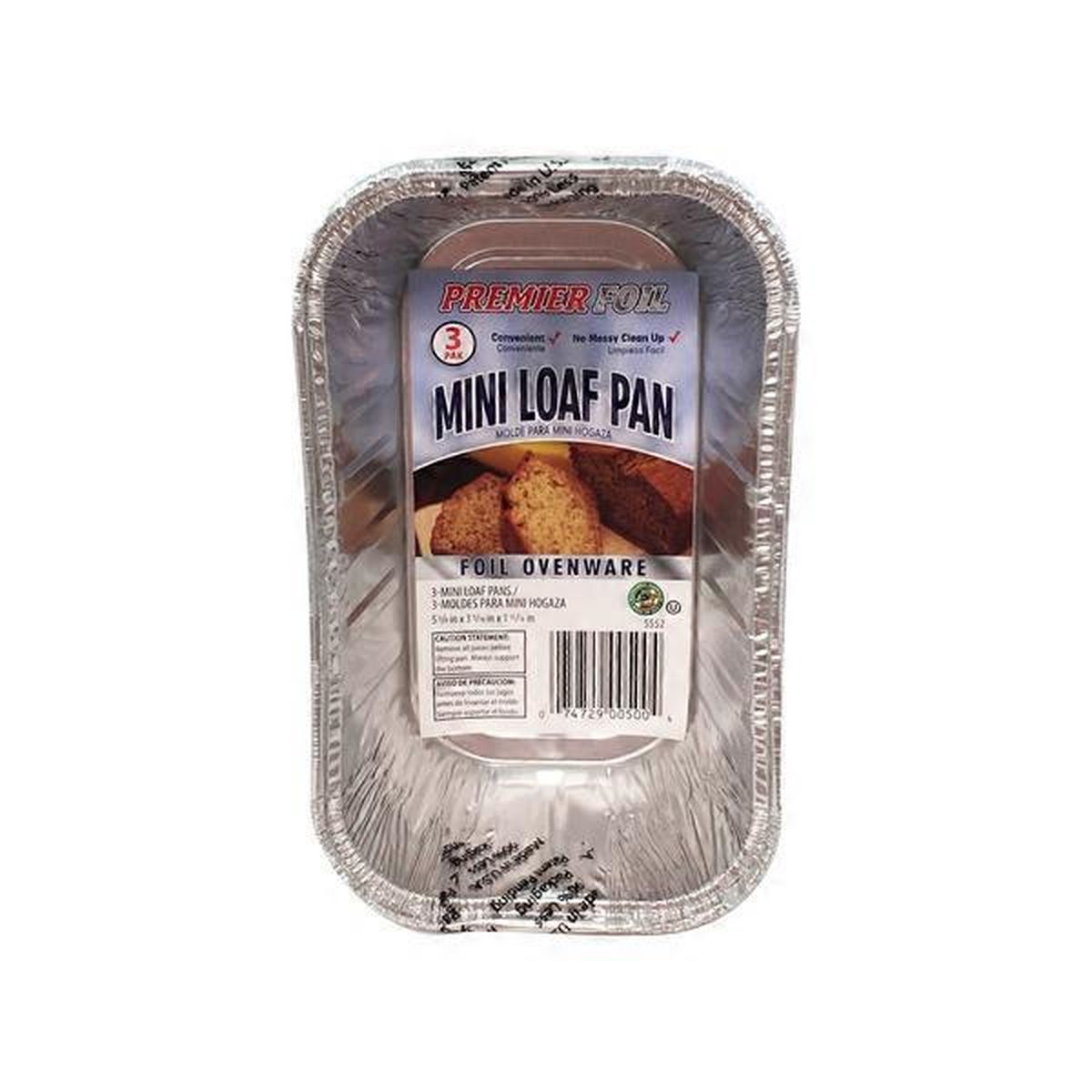 PREMIER FOIL MINI LOAF PAN 3PC