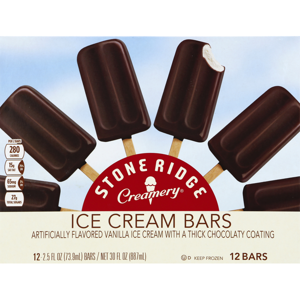 STONE RIDGE ICE CREAM BARS 12 BARS