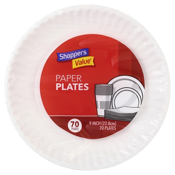 SHOPPERS VALUE PAPER PLATES 70 C