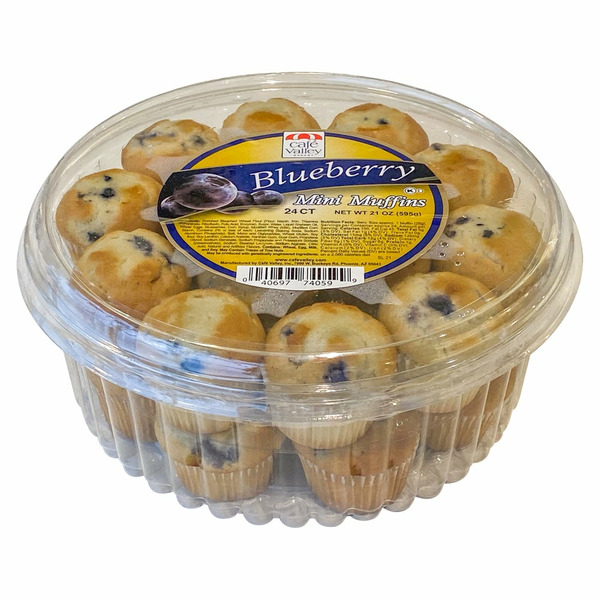 CAFE VALLEY BLUEBERRY MINI MUFFINS 24C