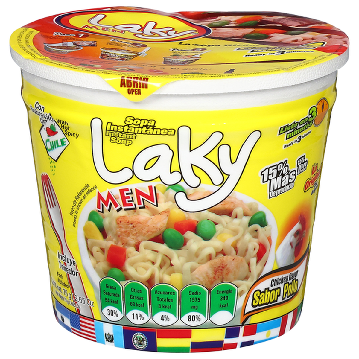 LAKY MEN CHICKEN INSTANT SOUP 2.65OZ