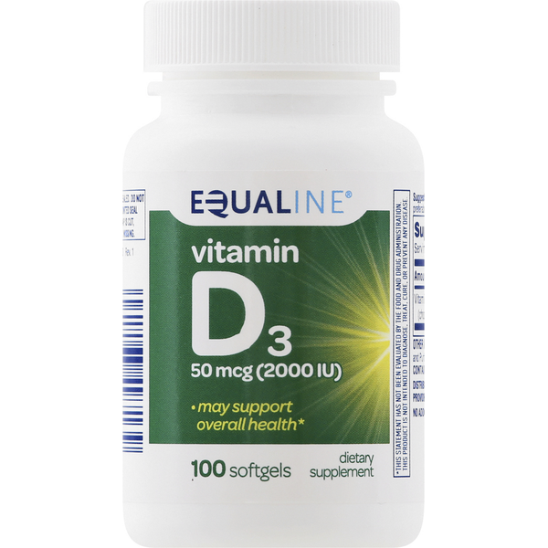 EQUALINE VITAMIN D3 25MCG SOFTGELS 100P