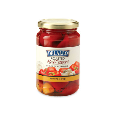 DELALLO ROASTED RED PEPPERS IN OLIVE OIL WITH GARL